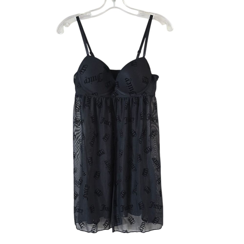 Juicy Couture Women's Lingerie Babydoll‎ Black Size Small